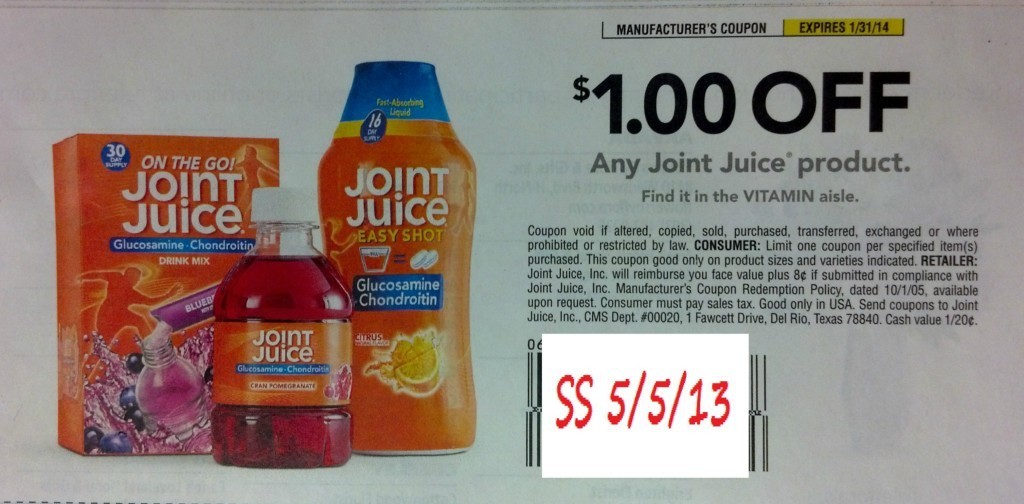 $1.00 off any Joint Juice product Expires 01/31/2014