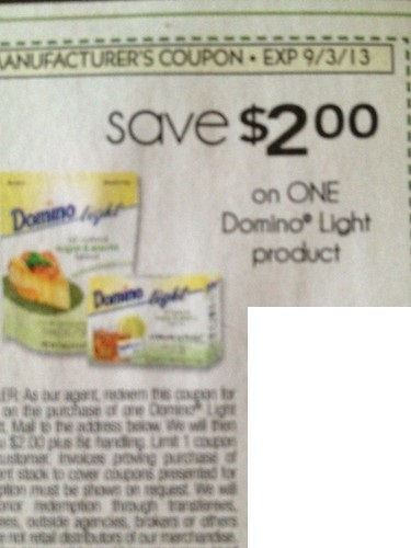 Save $2.00 on one Domino Light product
