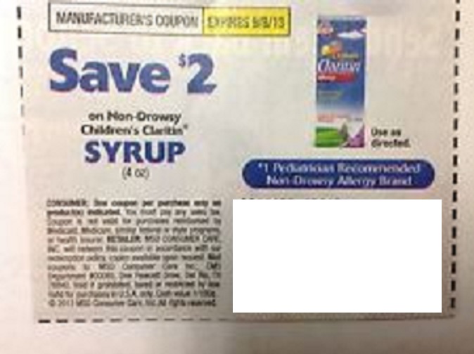 Save $2.00 on Non-Drowsy Children's Claritin Syrup (4 oz) Expires 09/08/2013