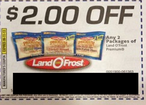 $2.00 off any 2 packages of Land O'Frost premium expires 09/11/2013