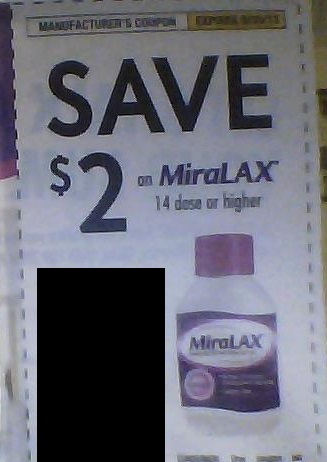 Save $2.00 on Miralax 14 dose or higher Expires 09/30/2013