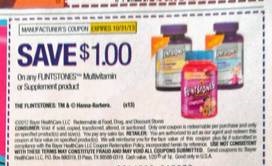 Save $1.00 on any Flintstones Multivitamin or Supplement product Expires 10/31/2013