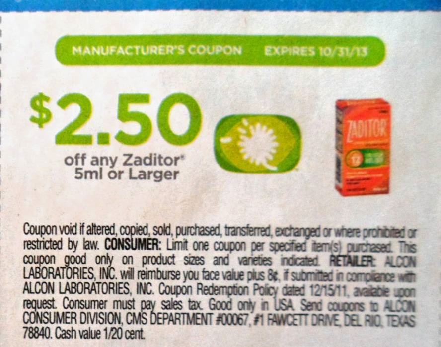 $2.50 off any Zaditor 5ml or larger